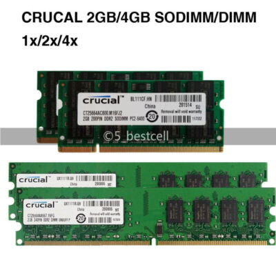 Ricambio RAM Vecchi Portatili Lotto RAM SO-DIMM DDR2 Per Laptop - Moduli Da 2 GB, 4 GB, 8 GB, Velocità PC2-6400 (800 MHz), 200 Pin - Marca Crucial Compatibile Ram Ddr2 4gb - Foto 10