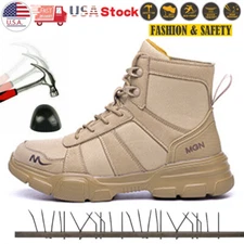 Safety Shoes for Men Steel Toe Cap sneakers Lightweight Work Boots Black brown