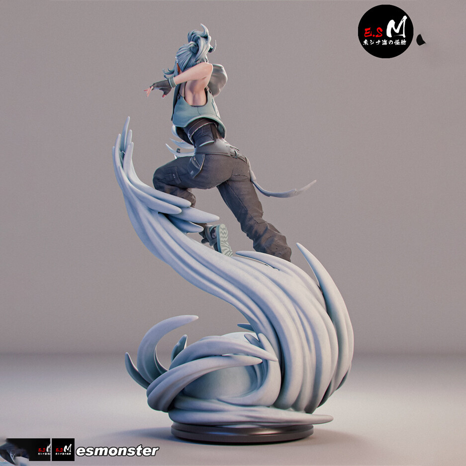 Jett Valorant 3D Printing Unassembled Unpainted Model Kits Resin