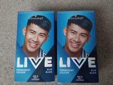 Image of Schwarzkopf Live Intense Colour blue black lasts upto 28 washes hair dye BNIPx2