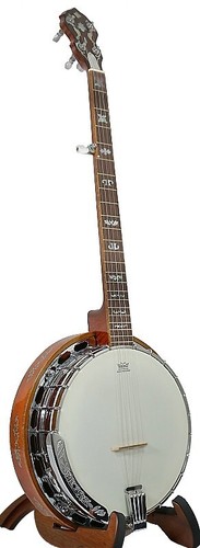 5 String 11 inch Banjo, curly maple MOP inlaid Resonator, HARD CASE, BBO18 - Picture 8 of 10