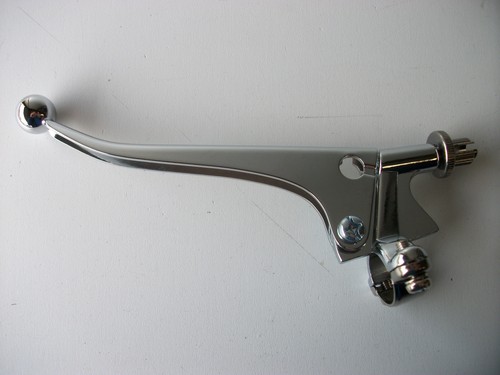 NEW CHROME UNIVERSAL CLUTCH & BRAKE LEVER BSA TRIUMPH BRITISH AJS MATCHLESS  - Picture 3 of 7