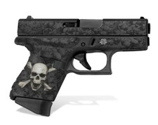 Glock 43 Decal Grip - Skull Crossbones
