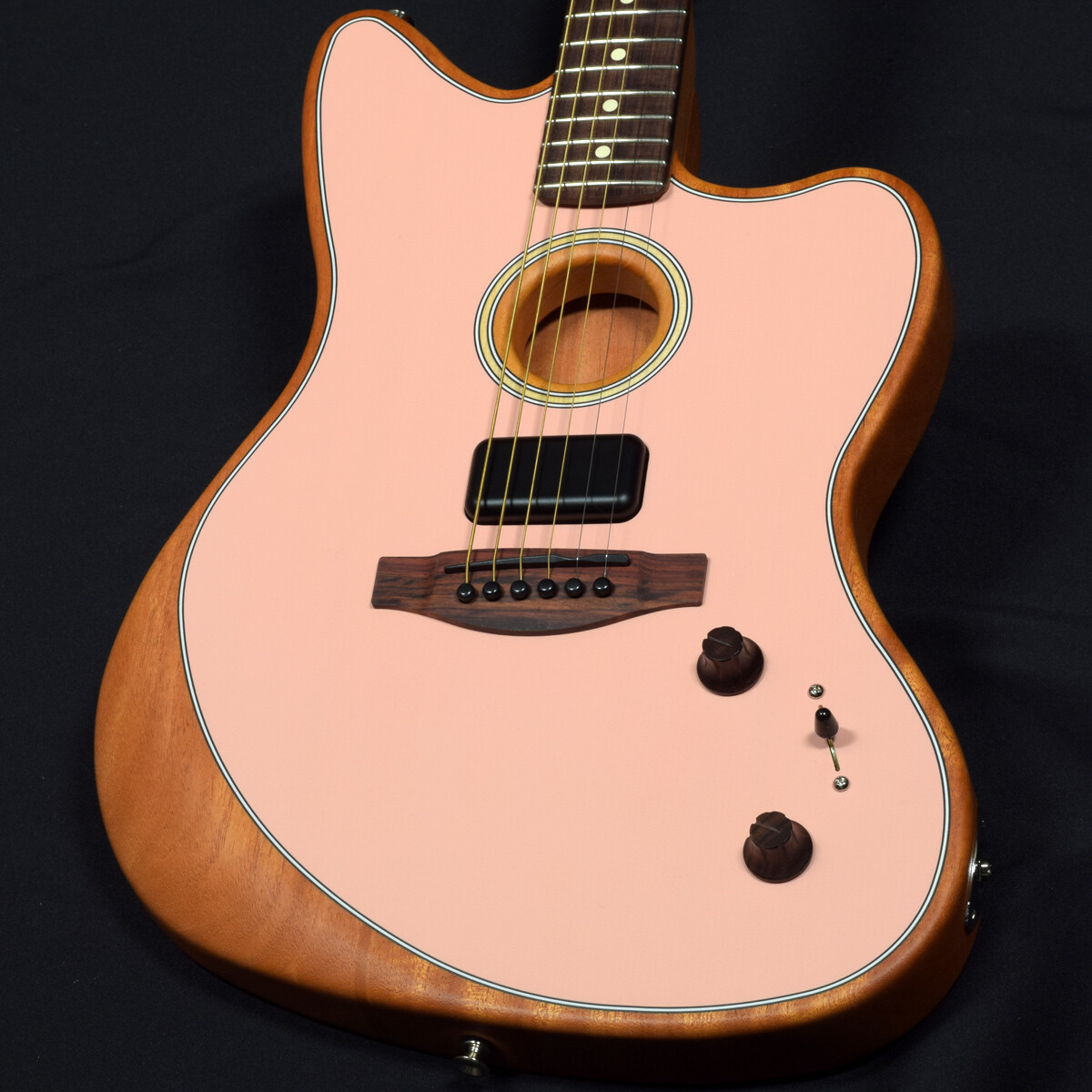 New Fender / Acoustasonic Player Jazzmaster Rosewood Shell Pink S