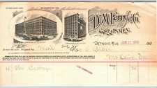 1900 Letterhead Billhead D.M. Ferry Seeds Seedsmen Detroit - Ephraim Baker* 