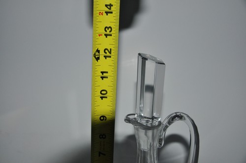 Vintage Crystal Decanter With Glass Stopper- Beautiful Etching & Cut 12” Tall - Picture 4 of 7