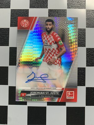 2021-22 Topps Chrome Auto Jeremiah St. Juste Prism /175 1. FSV Mainz 05