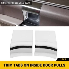 2x Chrome Inner Door Handle latch Bezel Panel Trims Cover for Ford F-150 2015-20