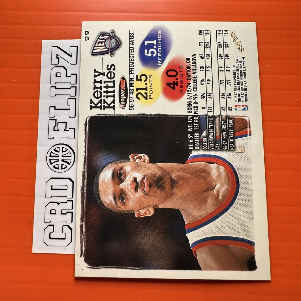 1997-98 Hoops Kerry Kittles New Jersey Nets #99 - Image 2 of 2