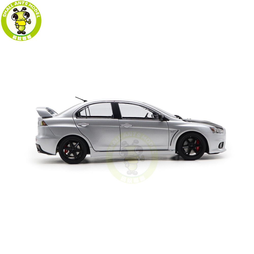 1/18 Mitsubishi Lancer EVO X 10 Silver Carbon Hood Diecast Model