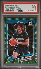 2023-24 Panini Donruss Anthony Black PSA 9 #202 Holo Green Laser Rated Rookie RC