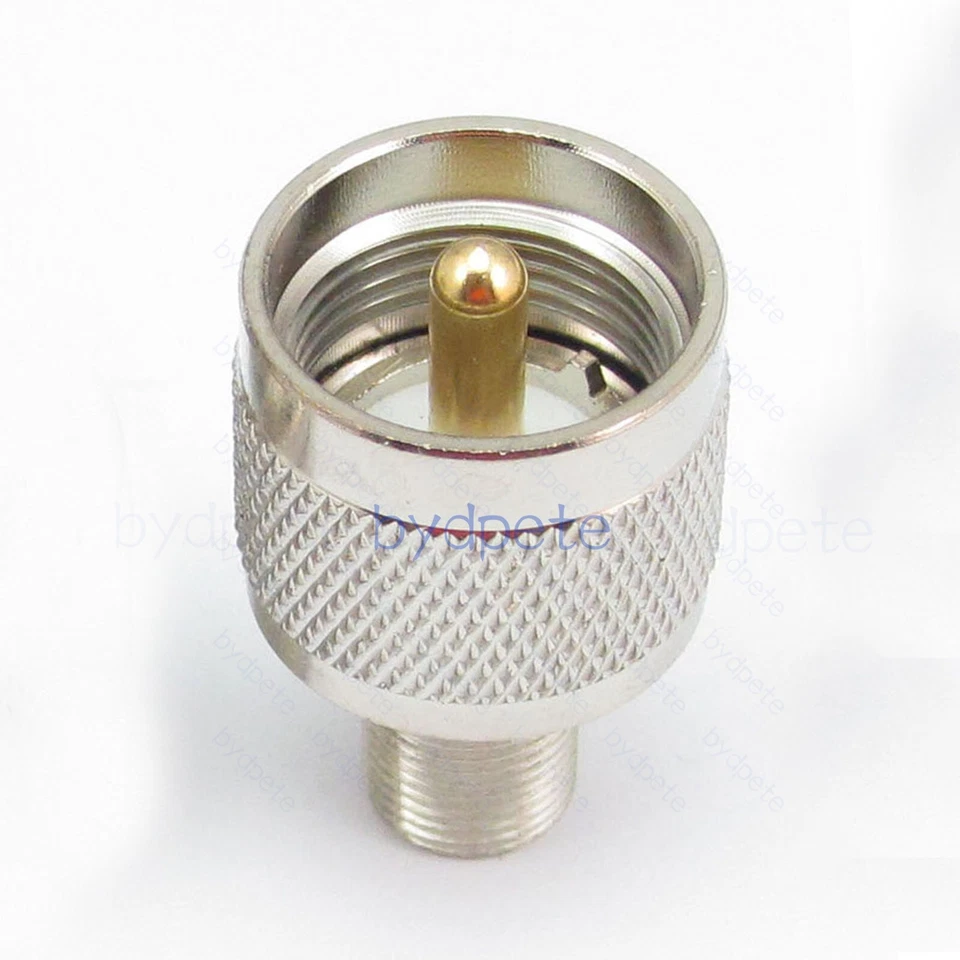 F female jack to UHF male plug PL-259 PL259 straight Connector Converter Adapter - Image 4 of 4