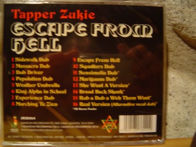 TAPPER ZUKIE Escape From Hell CD/1977/Tappa Zukie In Dub/King