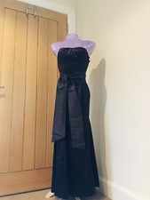 COAST Full Length, Belted Strapless,Chocolate Brown Cocktail Dress - Size 10