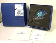 Swarovski Crystal SCS Peacock Feather #5063697 Austria Orig Box COAs