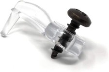 Clear Glass Cabinet Panel Retainer Clips with Screws 25 Pack, 5/16 Inch Offset