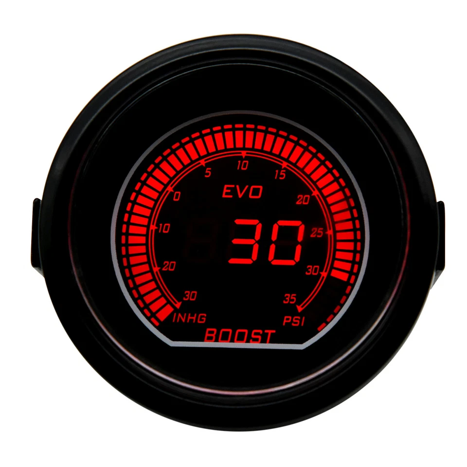 2" 52mm Turbo Boost Gauge Vacuum Pressure Digital Display Daul LED Red & Blue - Image 3 of 4