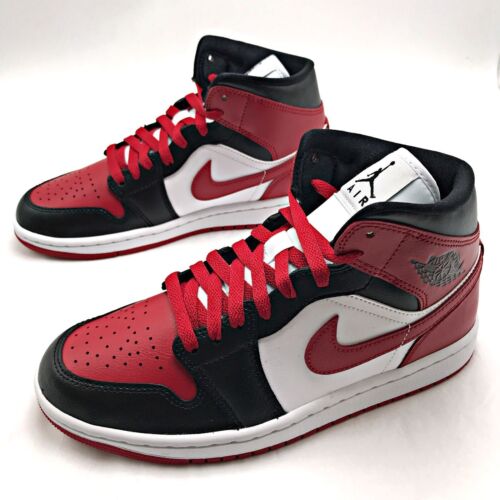 Nike Air Jordan 1 MID Alternate Bred Toe (W) Women's Shoes BQ6472-079 sz  7-12