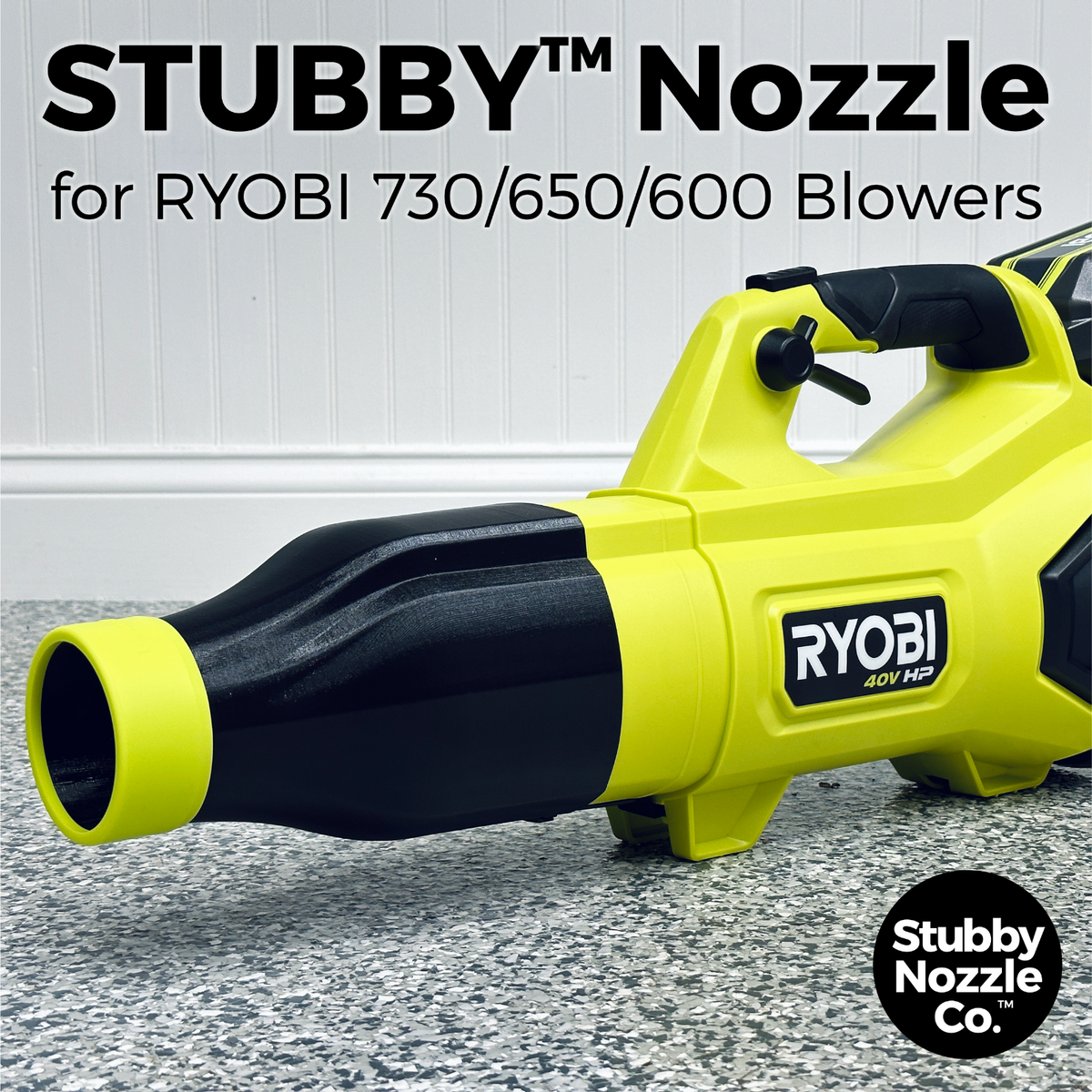 STUBBY™ Car Drying Nozzle for RYOBI 730, 650, & 600 CFM Leaf