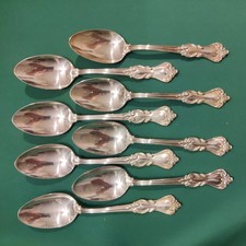 8 Reed & Barton Marlborough Sterling Silver Tablespoons 925 Serving Spoons
