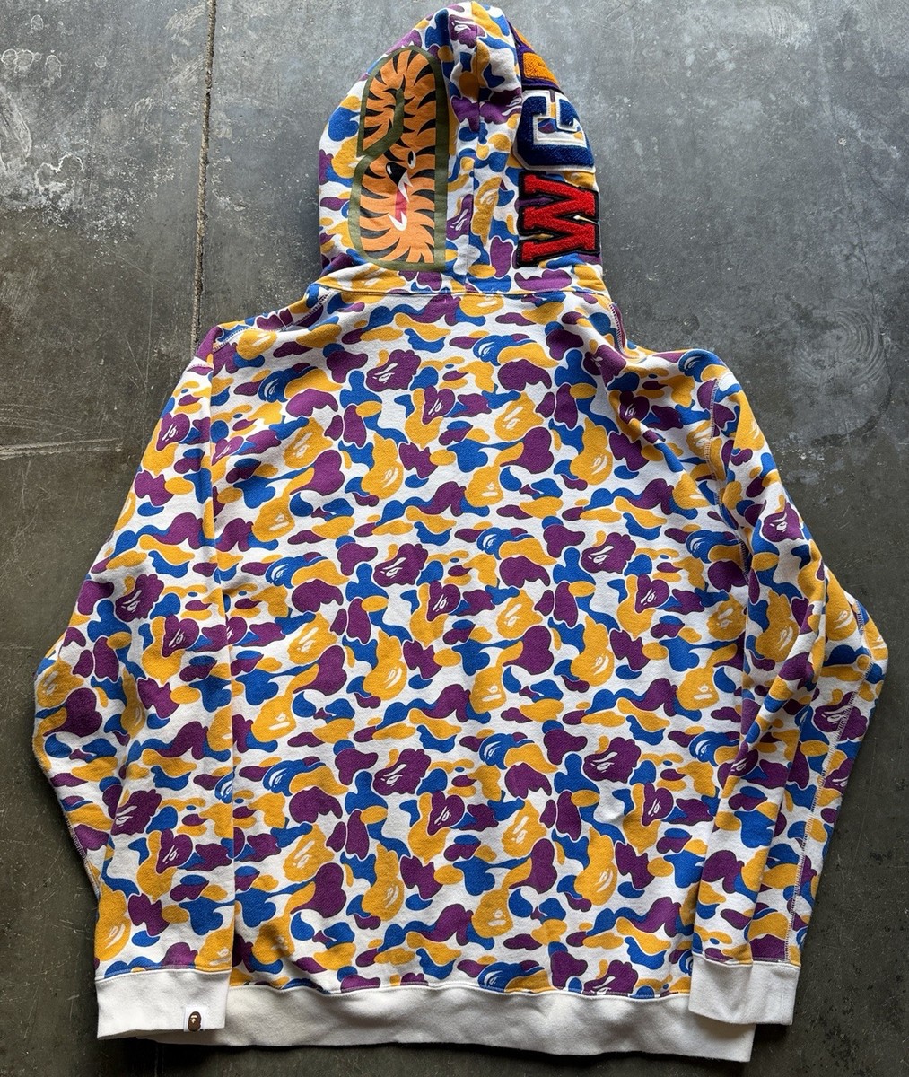 2008 BAPE Los Angeles Store Opening Full Zip Camo Hoodie Rare Size