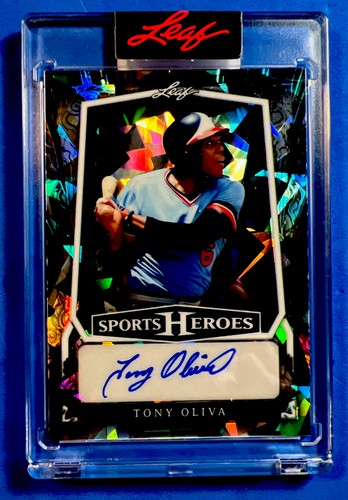 2025 Leaf Metal Sports Heroes Tony Oliva Hall Heroes SILVER CRYSTAL AUTO 33/35