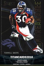 Terrell Davis 2020 Panini Select Unbreakable Denver Broncos #U20