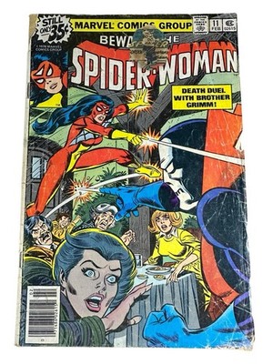Feb 1978 Marvel Comics Spider-Woman #11 Death Duel Brother Grimm Key Bronze Age.