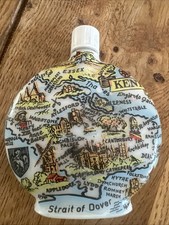 Avon Milk White Perfume Bottle With KENT map