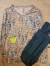 Birdie Bean Women's Robot Print Pajama Set Bamboo Knit Multicolor Size S