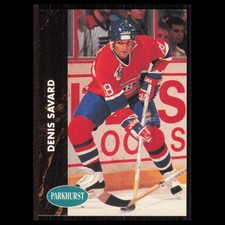 Denis Savard #93 1991 Parkhurst Montreal Canadiens Hockey Card NHL NM