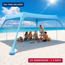 Aluminum Beach Shade Sun Shelter UPF 50 - 10x10 FT Portable Beach Canopy