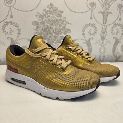 Nike Air Max Zero Gold Metallic Größe 9 Uk Herren Weiß Eur 44 Selten