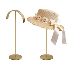 Hat Display Stand, Gold Modern Metal Hat Stands Durable Stable Metal Hat Cap ...