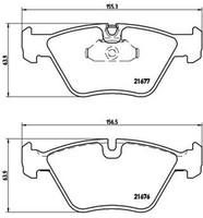 Bremsbelagsatz Scheibenbremse Prime Brembo P 06 022 FüR E39 Bmw 5Er Touring 520