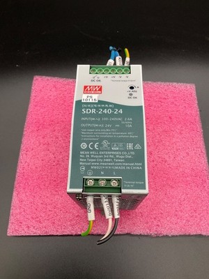 MEAN WELL SDR 240 24 DIN Rail Power Supply 24VDC USED