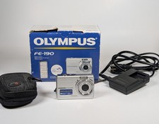 Olympus FE 190 6MP Digital Camera Tested Working With Charger Case Original Box