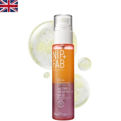 Hydrating Peptide Mist & SPF 50 Protection - Perfect for On-the-Go Beauty, 75ml