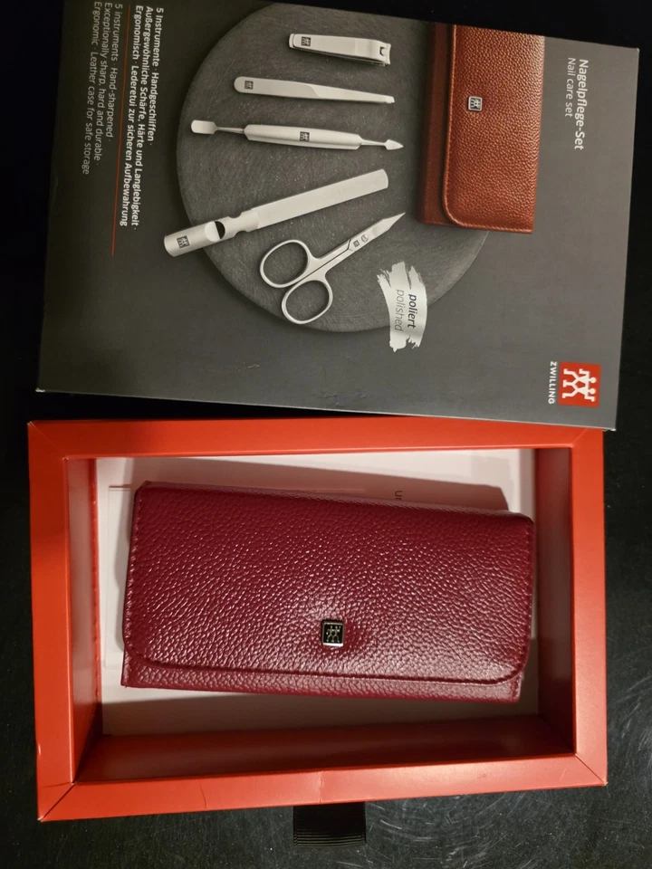 New Zwilling Manicure 5 Pieces Set Scissors tweezers Nail File Cutter Cuticle - Image 4 of 4