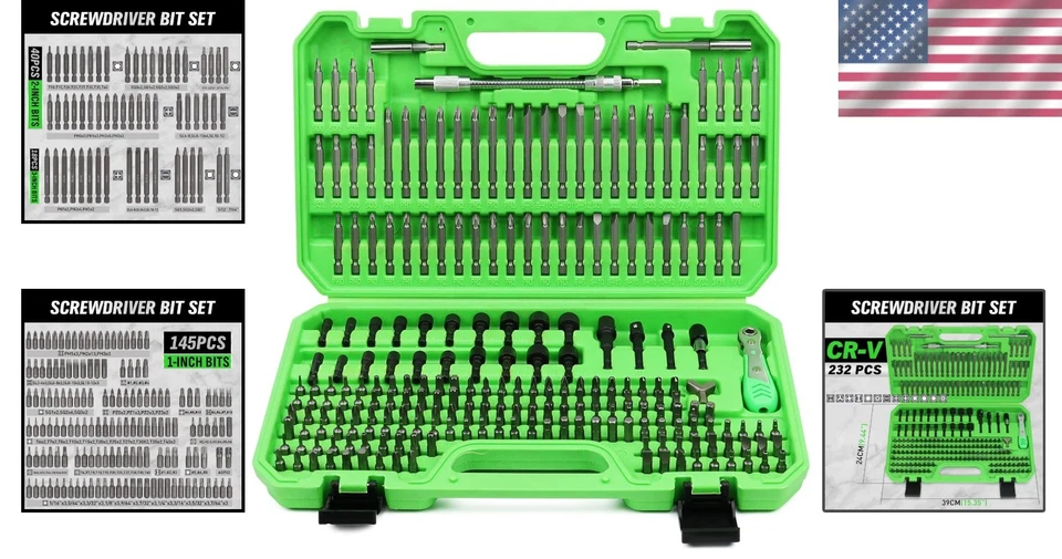 Ultimate 232PC Screwdriver Bit Set - Magnetic Security Bits & Easy Storage - Image 2 of 4