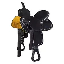 Barrel Racing Horse Saddle Leather Wooden Tree Western Trail Tack Equestrian