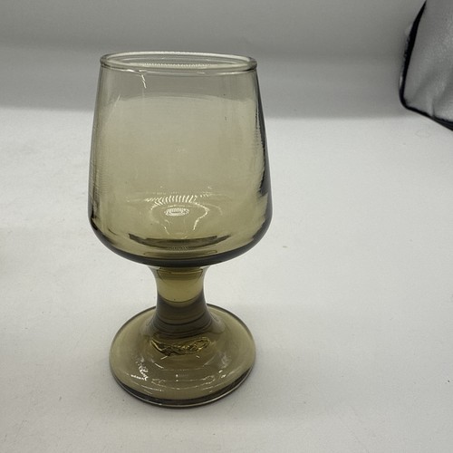 5er Set Vintage Libbey Rauchglas Mini Cordial Gläser 3,25”h x 1,25”w EUC - Bild 2 von 7