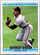 ⚾ 1992 Donruss #502b Dwight Evans Baltimore Orioles