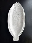 Vtg McCoy 18" White Fish Platter Islander 9375 USA Pottery Beach Seashore 18.5”