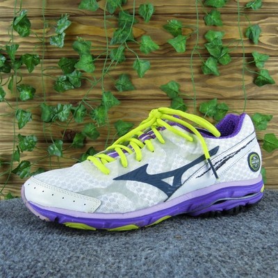 Mizuno Women Wave Rider 17 Sneaker White Synthetic Sz 10 Medium Used 2025 