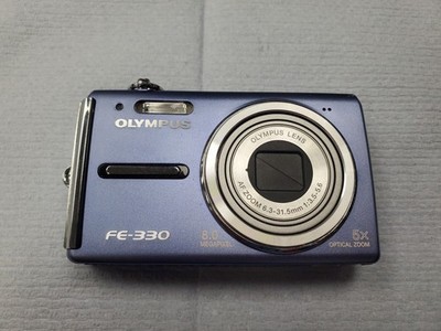 Olympus FE FE-330 8.0MP Digital Camera Blue No Battery/Charger UNTESTED 