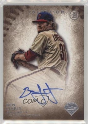 2015 Bowman Inception Prospect Ben Lively #PA-BL Auto 1d4b