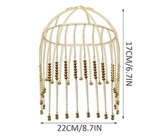 Women's Cosplay Gold Chain Headpiece with Long Beaded Tassels Flapper, Egypt