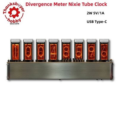 Divergence Meter 2W 5V/1A USB Type-C Nixie Tube Clock Support Networking *hu
