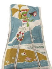 	1990 Kermit the Frog Beach Towel by Martex – Vintage Muppets